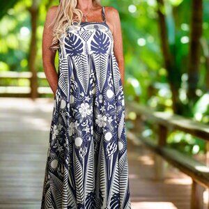 NWT Zenara Dabian Spaghetti Strap Maxi Dress